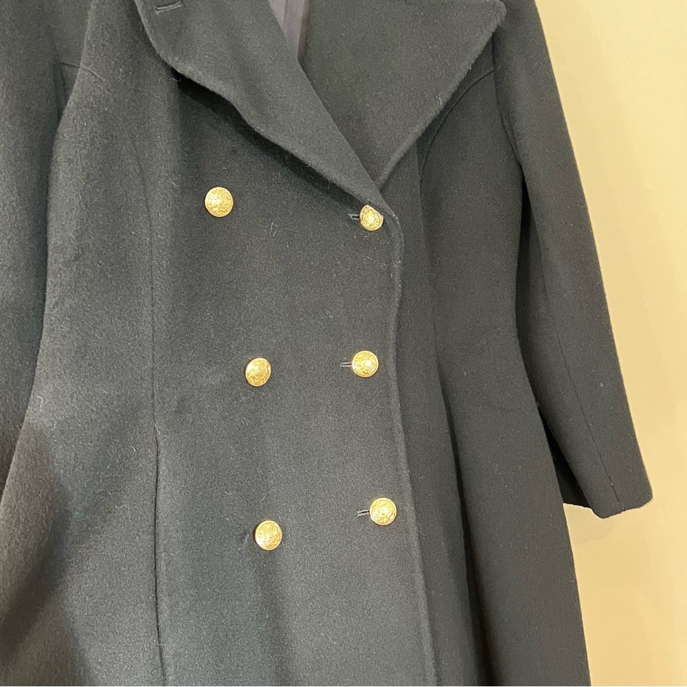 Perry Ellis Black Pea Coat - Picture 2 of 13